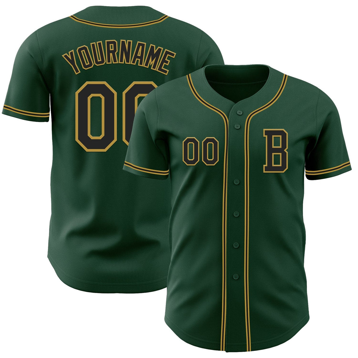 Custom Baseball Jersey Personalized Stitched Green