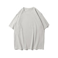 Mens Oversized Short Sleeve Solid Color T-shirt Gray