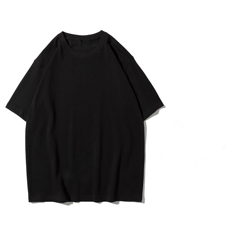 Mens Oversized Short Sleeve Solid Color T-shirt Black