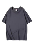 Casual T-shirt Short Sleeve Breathable Loose Oversized T Shirts Gray