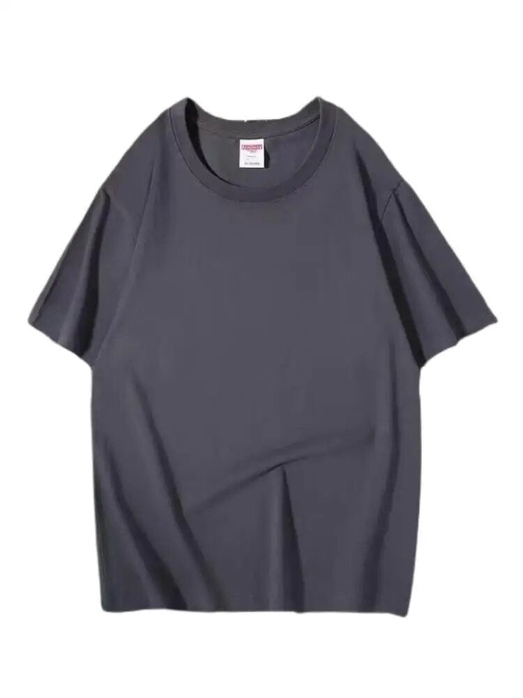 Casual T-shirt Short Sleeve Breathable Loose Oversized T Shirts Gray